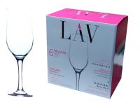 Набір скляних келихів 6шт*195мл Nevakar для шампанського 539  (h-193мм,d-50мм) NEV539F