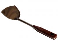 Лопатка без прорези с коричневой ручкой